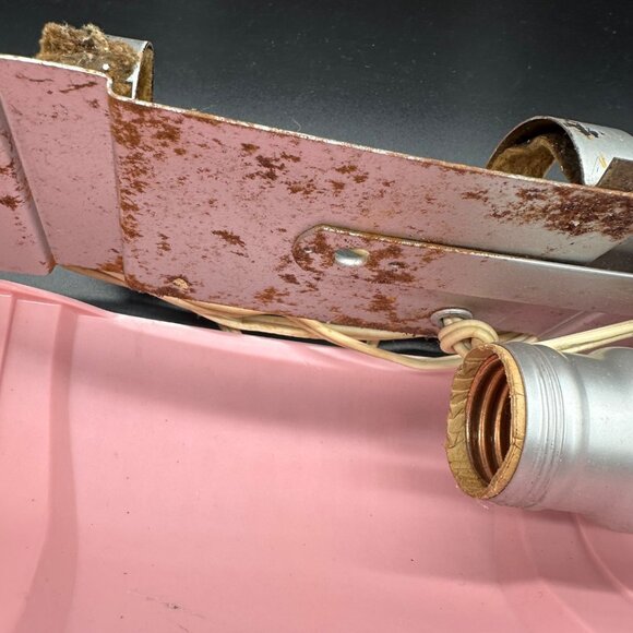 Vintage Headboard Lamp Light 1930s Art Deco Pink Plastic Reading Retro Lighting - Picture 12 of 15